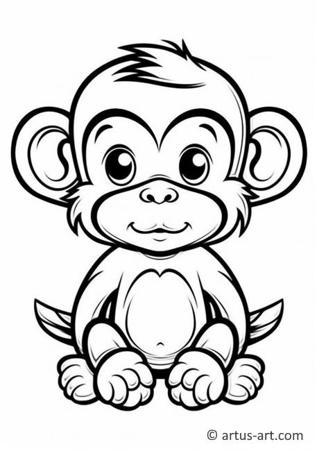 Раскраска обезьяны